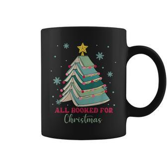 All Booked For Christmas Teacher Book Lovers Coffee Mug - Seseable