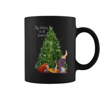 All Booked For The Holidays Reading Christmas Tree Coffee Mug - Seseable