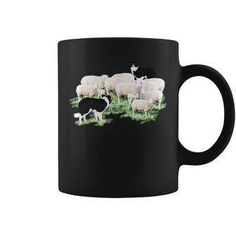 Border Collie Dogs Herding Sheep Coffee Mug - Monsterry DE
