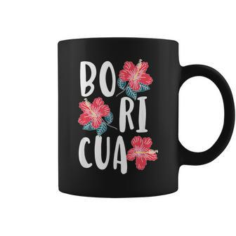 Boricua Flowers Latina Puerto Rican Girl Puerto Rico Woman Coffee Mug - Seseable