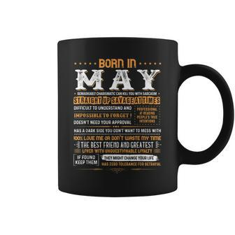 Born In May Birthday Party Taurus Zodiac King Queen Coffee Mug - Monsterry