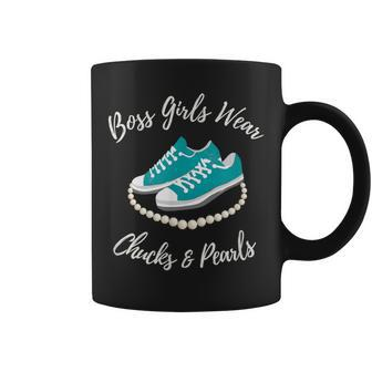 Boss Girls Wear Chucks And Pearls Coffee Mug | Crazezy AU