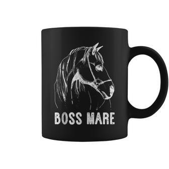 Boss Mare Horseback Riding Equestrians Horse Women Coffee Mug - Monsterry UK