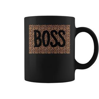 Boss Mom Leopard Print Matching Wife Mother Daughter Coffee Mug | Crazezy UK