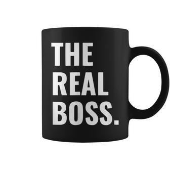 The Boss The Real Boss Matching Coffee Mug | Crazezy UK