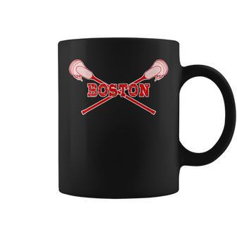 Boston Lacrosse With Lax Sticks Coffee Mug - Monsterry UK