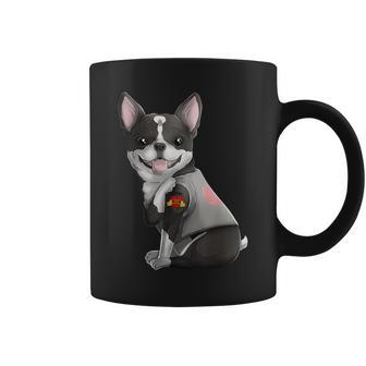 Boston Terrier I Love Mom Tattoo Dog Mother's Day Coffee Mug - Monsterry AU