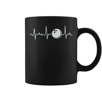 Bowling Heartbeat Bowling Coffee Mug - Seseable