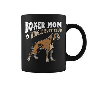 Boxer Mom Wiggle Butt Club Boxer Dog Coffee Mug | Mazezy