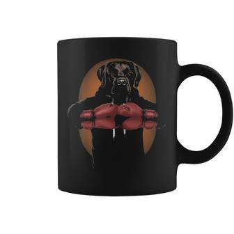 Boxing Brown Labrador Dog Martial Arts Warrior Coffee Mug | Mazezy CA