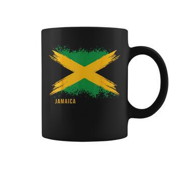 Boy Girl And Country Flag Of Jamaica Coffee Mug - Seseable