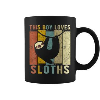 This Boy Loves Sloths Boys Sloth Coffee Mug - Thegiftio UK