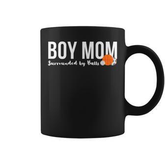 Boy Mom Surrounded By Balls For For Moms Coffee Mug - Monsterry DE