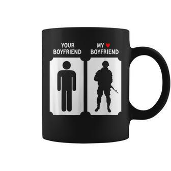 My Boyfriend Is In Military Soldier Veteran Proud Girlfriend Coffee Mug - Monsterry DE