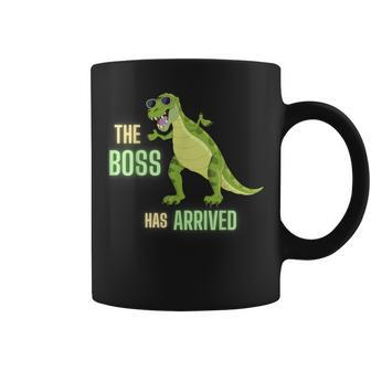 Boys And Girls Rawrsome Dinosaur Trex The Boss Has Arrived Coffee Mug | Crazezy CA