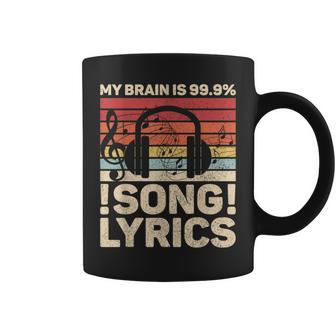 My Brain Is 999 Song Lyrics Edm Music Lovers Dj Musician Coffee Mug - Monsterry AU