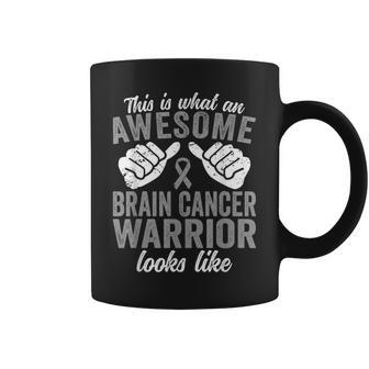 Brain Warrior Awesome Looks Like Brain Cancer Coffee Mug - Monsterry