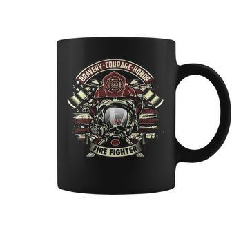 Bravery Courage Honor Fire Fighter Coffee Mug - Monsterry AU