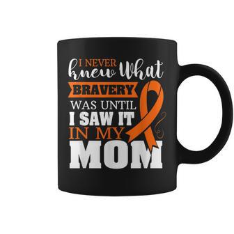 Bravery Mom Leukemia Cancer Awareness Ribbon Coffee Mug - Monsterry