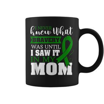 Bravery Mom Liver Cancer Awareness Ribbon Coffee Mug - Monsterry AU