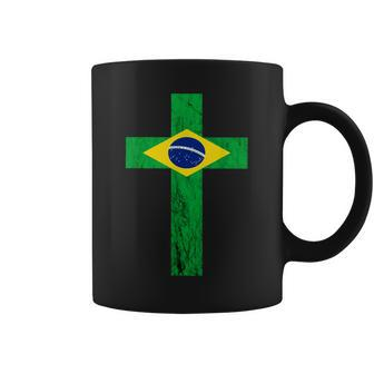 Brazil Jesus Cross Brazilian Faith Brasileiro Christian Coffee Mug - Monsterry UK