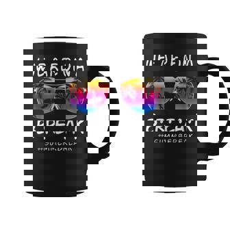 We Are On A Break Hello Summer Rainbow Sunglasses Teacher Coffee Mug | Mazezy