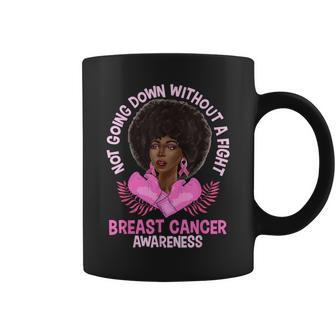 Breast Cancer Awareness Pink African American Afro Women Coffee Mug - Monsterry