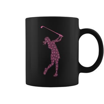 Breast Cancer Awareness Pink Ribbon & Survivor Golf Swing Coffee Mug - Monsterry UK