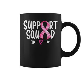 Breast Cancer Awareness Warrior Pink Ribbon Support Squad Coffee Mug | Mazezy