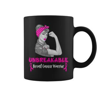 Breast Cancer Unbreakable Warrior Survivor Woman Coffee Mug - Thegiftio UK