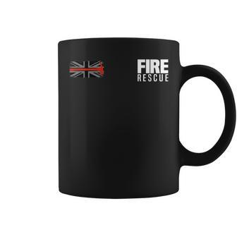 British Fire Rescue Department Fireman Uniform Uk Flag Duty Coffee Mug - Thegiftio UK