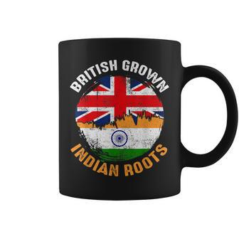 British Grown Indian Roots Vintage Flags For Women Coffee Mug - Monsterry