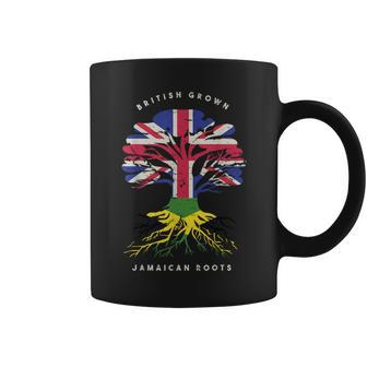 British Grown Jamaican Roots Uk Flag Jamaica Tree Graphic Coffee Mug - Thegiftio UK