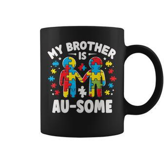My Brother Is Awesome Autism Awareness Colorful Coffee Mug - Monsterry