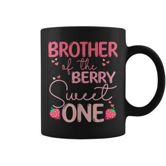 Brother Of The Berry Sweet One Strawberry First Birthday Coffee Mug - Monsterry DE