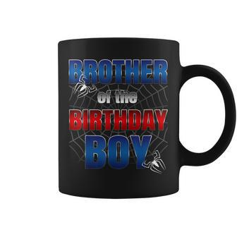 Brother Of The Birthday Boy Spider Web Family Matching Coffee Mug - Monsterry DE