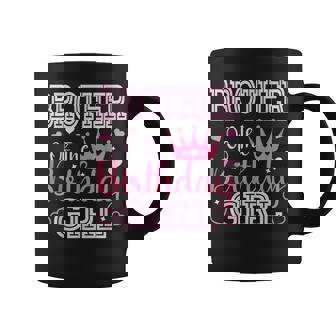Brother Of The Birthday Girl Cute Pink Matching Family Party Coffee Mug - Monsterry
