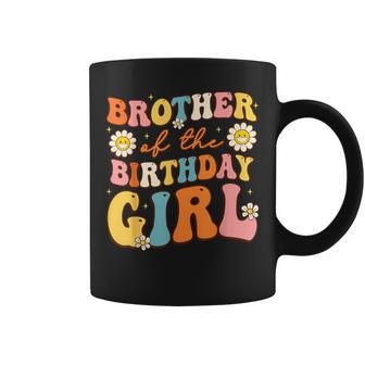 Brother Of The Birthday Girl Groovy Big Bro Retro Theme Bday Coffee Mug - Monsterry AU