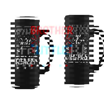 Brother Of The Little Firecracker 4Th Of July Birthday Coffee Mug - Thegiftio