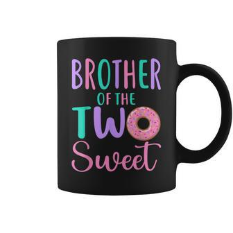 Brother Of The Two Sweet Bro 2Nd Birthday Girl Donut Party Coffee Mug - Thegiftio UK