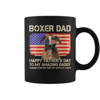 Brown Boxer Dad Happy Fathers Day To My Amazing Daddy Dog Coffee Mug - Thegiftio UK