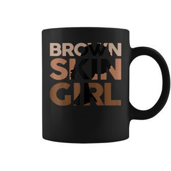 Brown Skin Girl Black Junenth Melanin Queen Afro Girls Coffee Mug - Thegiftio UK