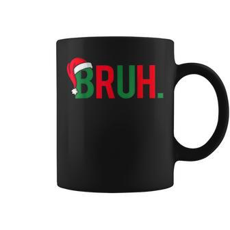 Bruh Christmas Sarcastic Coffee Mug | Mazezy