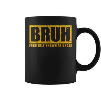 Bruh Formerly Known As Uncle Vintage Father's Day Men Coffee Mug - Seseable