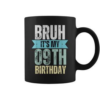 Bruh It's My 9Th Birthday Retro Vintage For Boy And Girl Coffee Mug - Monsterry
