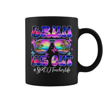 Bruh We Out Summer Sped Teacher Life Sunglasses Tie Dye Coffee Mug - Monsterry