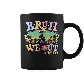 Bruh We Out Teachers Groovy Retro Happy Last Day Of School Coffee Mug - Seseable