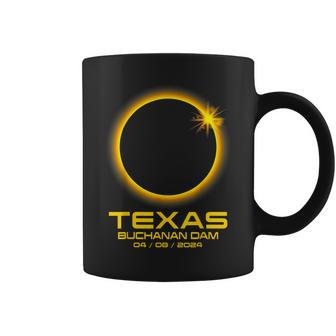 Buchanan Dam Texas Tx Total Solar Eclipse 2024 Coffee Mug - Monsterry