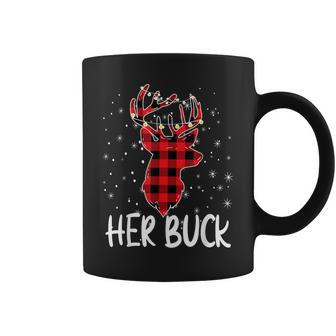 Her Buck His Doe Reindeer Xmas Matching Couples Christmas Coffee Mug - Thegiftio UK