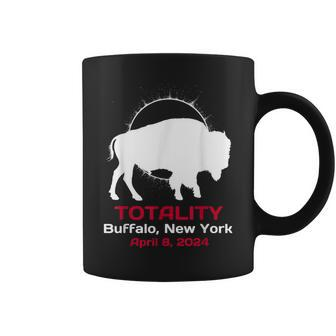 Buffalo New York Solar Eclipse Totality April 8 2024 Coffee Mug - Seseable
